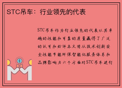 STC吊车：行业领先的代表